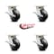 Service Caster 5 Inch Kingpinless Phenolic Wheel Swivel Caster Set with Brakes SCC-KP30S520-PHR-SLB-4 - alternate 2